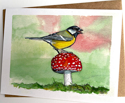 Bird on Mushroom Card