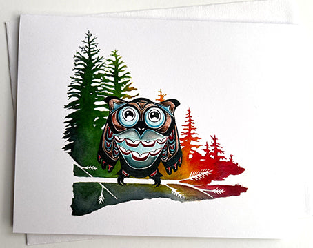 Native Owl Card