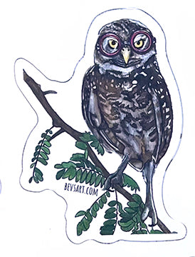 Owl With Attitude Sticker