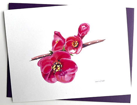 Quince Flower Card