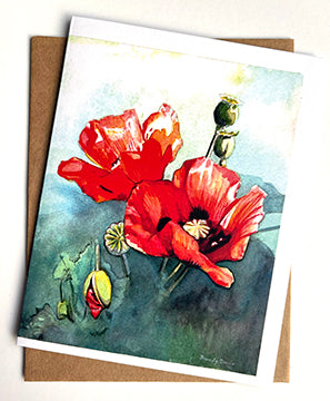 Red Poppy Card