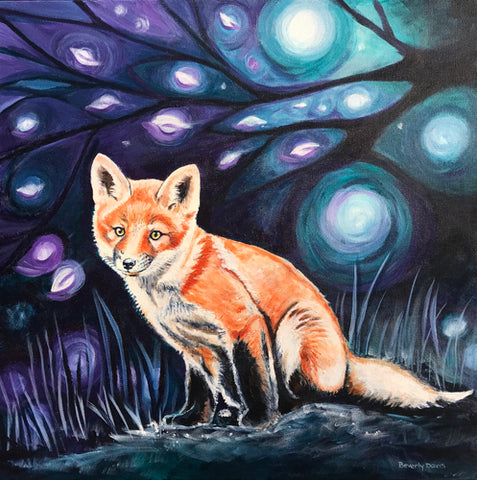 Starry Night Fox Print